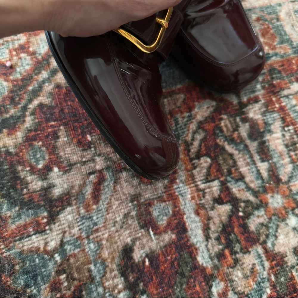 Prada Patent Leather Burgundy Mules - Picture 9 of 10